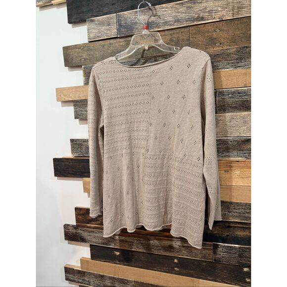 Gudrun Sjoden tan knit top size Medium - Picture 2 of 7
